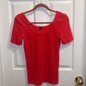 J. Crew Ribbed Red T shirt